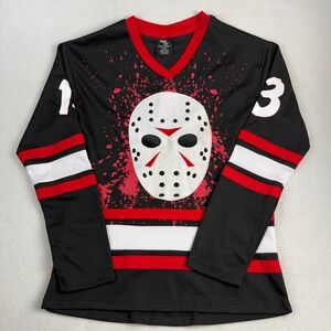 Friday the 13th Jason Voorhees Hockey Jersey Black Red XS SKU 01483759